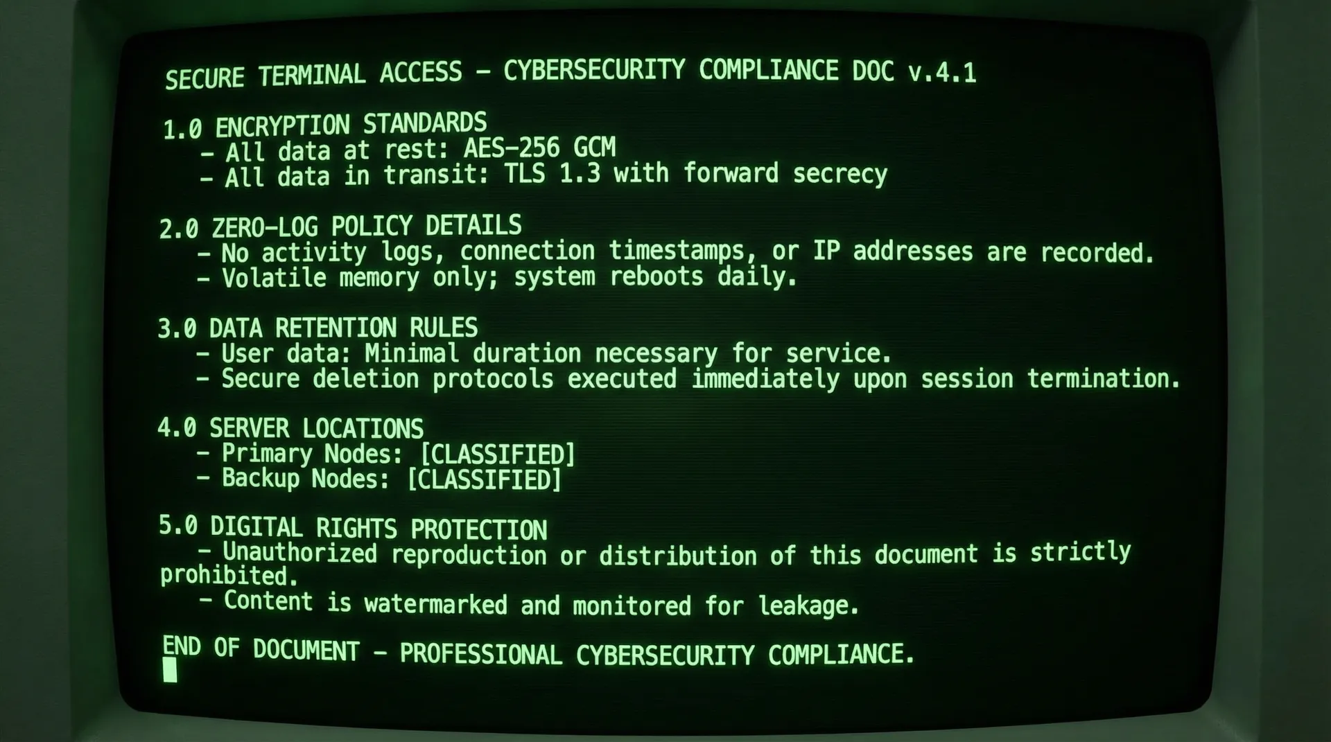 九一视频 安全合规政策文档终端显示